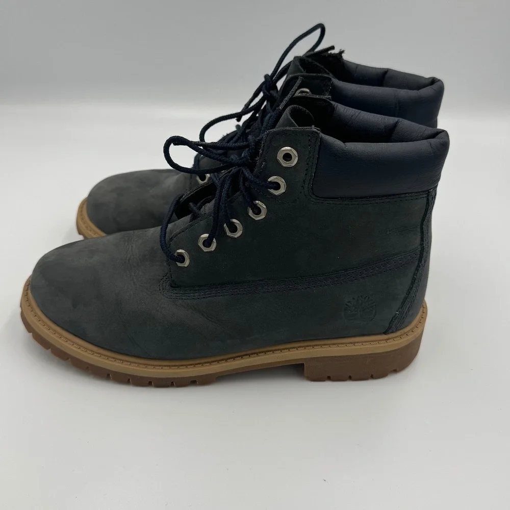 Timberland Navy Blue 6-Inch Premium Waterproof Boots Size 3W NO BOX